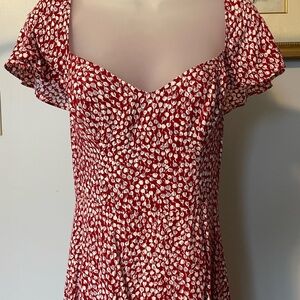 Reformation Novia Dress in Roja